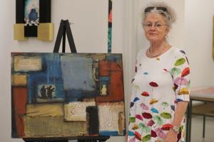 GLST, zakljucek tabora, Vlasta A. Gottstein ob svojem delu, foto Alenka Strazisar Lamovsek (3)